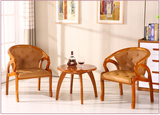 欧式休闲实木圈椅围椅茶几组合三件套阳台卧室桌椅酒店美容沙发椅