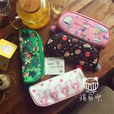 韩国ulzzang可爱卡通萌妹笔袋大容量毛球收纳化妆包小清新零钱包