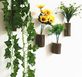 立体仿真植物墙上装饰品创意家居背景客厅阳台墙面植物壁挂 树桩