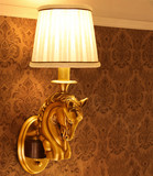 MeeDi美式出口全铜单头壁灯 酒店非标工程马头壁灯 国标黄铜H65灯