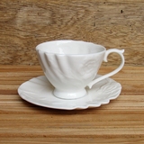 创意花蕾浮雕咖啡杯碟套装欧式咖啡杯 美式奶油咖啡杯 红茶花茶杯