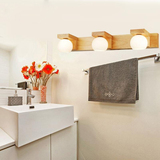 中式梳妆台灯卫生间 洗手间北欧风格实木镜前壁灯LED浴室柜镜前灯