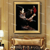 大芬纯手绘中国式古典人物油画欧式中式客厅别墅卧室玄关挂画书房