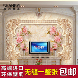 3D立体浮雕欧式电视背景墙壁纸客厅卧室无纺布墙纸大型壁画玫瑰花