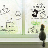 可爱小猫墙贴卡通墙角贴卧室楼梯装饰品创意墙壁贴纸墙画墙上贴画