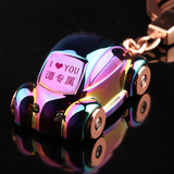 LED灯小汽车钥匙扣男女创意个性情侣钥匙链挂件韩国钥匙圈Z35