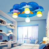 儿童房吸顶吊灯具LED卧室间创意卡通可爱男女孩护眼温馨海豚灯饰