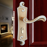 十大名锁【帝豪】门锁欧式美式室内实木门锁执手锁具锁象牙白琥珀