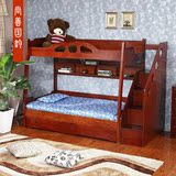 实木子母床双层床高低床母子床1.5米上下床实木儿童床梯柜床柏木