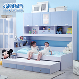 组合床 带衣柜床 简约储物多功能 男孩女孩高低双层环保儿童床