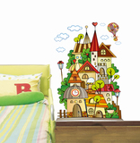 魔方梦幻城堡 第三代 儿童房墙贴卡通 幼儿园教室装饰布置贴画