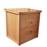 双抽拉 储物柜 收纳柜 实木松木床头柜  简约现代时尚 环保