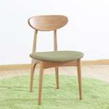 日式实木餐椅 北欧宜家椅子 白橡木简约实木椅子 休闲蝴蝶椅