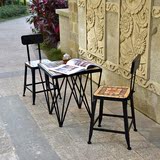 欧式铁艺马赛克阳台桌椅组合户外庭院休闲咖啡厅茶几花园三件套装