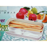 凯信牌时尚翻盖筷盒筷笼 筷子勺子收纳盒 塑料沥水筷子架 餐具盒