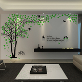 创意森林树3d水晶立体亚克力墙贴纸卧室餐客厅沙发电视背景墙装饰