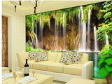 大型电视壁画壁纸 3D效果墙纸风景图 卧室客厅背景装饰画山水国产