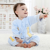 棒棒猫宝宝春装三件套装0-1岁半周婴幼儿衣服男婴儿童装外套纯棉