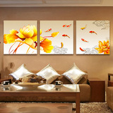 欧式客厅沙发墙面壁画装饰画风水墙壁卧室挂画中国风中式芎背景画