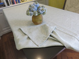 日式 棉麻浅米黄纯色素色风格餐桌布四季书桌布盖巾台布 可定做