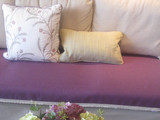 新款 纯色欧式棉麻宜家沙发垫布艺坐垫巾简约沙发巾亮紫色四季