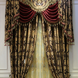 欧式美式遮光大气古典创意订制成品雪尼尔窗帘窗纱顾名思义布艺