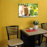 7饮品 无框画墙画挂画壁画 餐桌装饰画 不同尺寸选购淡黄色背景