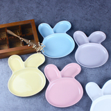 陶瓷餐盘 超可爱卡通兔子8寸盘水果盘 创意儿童早餐分格盘西餐盘