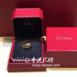 香港代购 Cartier 卡地亚戒指 18K金三枚环圈TRINITY婚戒B4052700