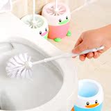 可爱卡通马桶刷套装带底座日本 卫生间刷清洁刷厕所强效去污刷子