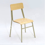 新款夹板椅培训椅会议椅曲木吃饭餐椅用家快餐椅肯德基麦当劳餐椅