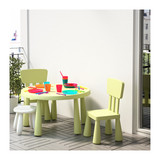 IKEA 宜家z代购 玛莫特 儿童桌学习桌浅绿色85 厘米