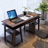 简易实木书桌台式电脑桌简约现代松木办公桌儿童学习桌家用写字台
