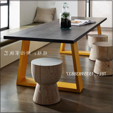 北欧纯实木餐桌个性长桌简约办公桌书桌子创意设计师家具原木欧风