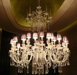 欧式客厅水晶灯大型复式楼楼梯吊灯豪华酒店工程吊灯LED蜡烛灯具