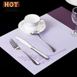 4张包邮 PVC餐垫  欧式餐桌垫隔热高档西餐垫  编织防滑垫 餐盘垫