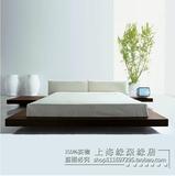 简约现代烤漆床实木床日式韩式榻榻米床婚床板式床1.5米1.8米双人