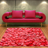 婚房地毯卧室床边毯浪漫客厅门垫家用红色地毯地垫宜家个性可定制