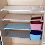 衣柜收纳分层隔板柜子免钉置物架橱柜浴室层架隔层架可伸缩整理架