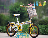 特价小巧迷你型折叠儿童自行车16寸小孩宝宝便携式折叠学生车6岁