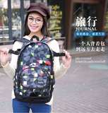 backpack帆布双肩包女 韩版学院风简约学生包旅行电脑背包潮男