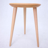 本来设计 原创实木茶几 原木边桌木质圆桌简约现代德国榉木咖啡桌