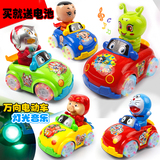 儿童玩具车电动公仔万向轮声音闪光地面滑行汽车模型1-2-3岁包邮