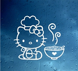 kitty猫厨师 创意时尚可爱卡通厨房餐厅墙贴玻璃贴防水装饰贴纸