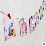 【天天特价】6寸韩式儿童挂墙相框组合卡纸悬挂式照片墙婴儿房
