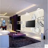 大型壁画壁纸 现代简约电视背景墙影视墙纸 3D立体花卉抽象墙画