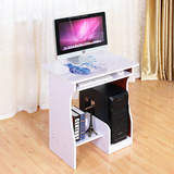 时尚花纹木质台式机电脑桌家用办公书桌简约现代写字桌放键盘机箱