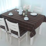 欧式田园格子防水布艺桌布 现代英伦风格餐桌布 长方形茶几桌布