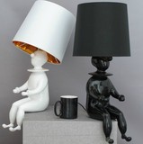 西班牙品牌Jaime Hayon设计黑白色小丑clown陶瓷台灯/设计师灯