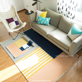 青木铺子 印度进口北欧宜家几何设计图案清新客厅地毯卧室床边毯